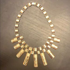 Gold Rod Statement Necklace